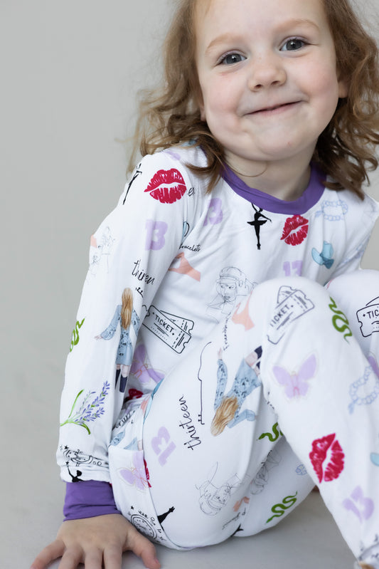 Purple Concert Bamboo Pajama Set PREORDER - Bamboo My Baby