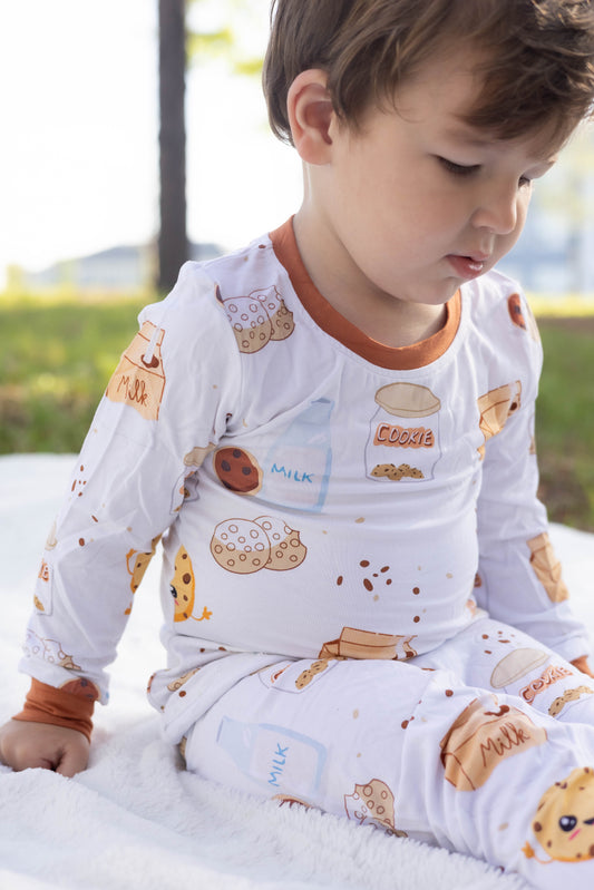 Cookie Crumbles & Milk Bamboo Pajama Set
