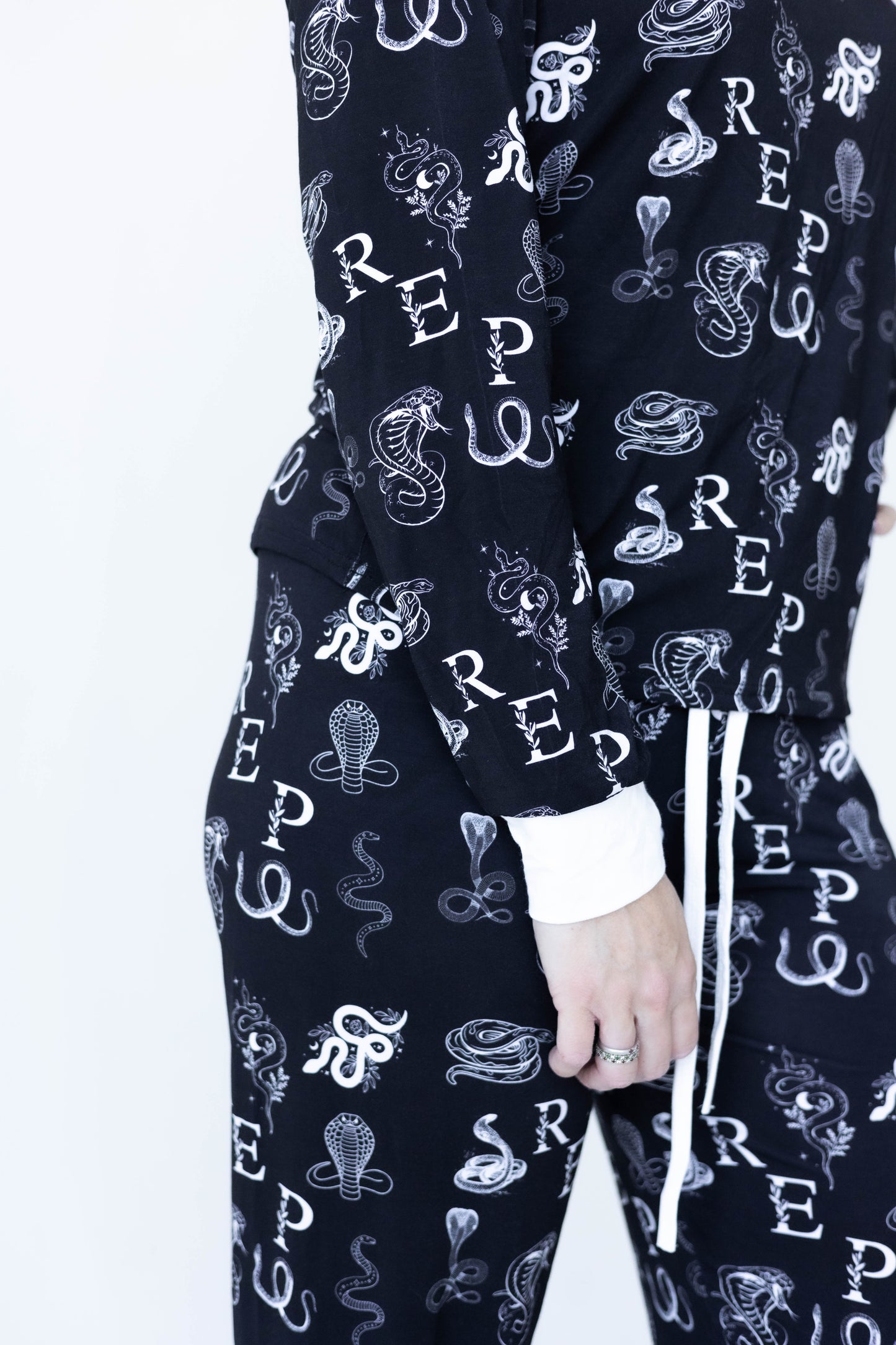 ADULT Women's Black Snakes Bamboo Pajama Set PREORDER - Bamboo My Baby