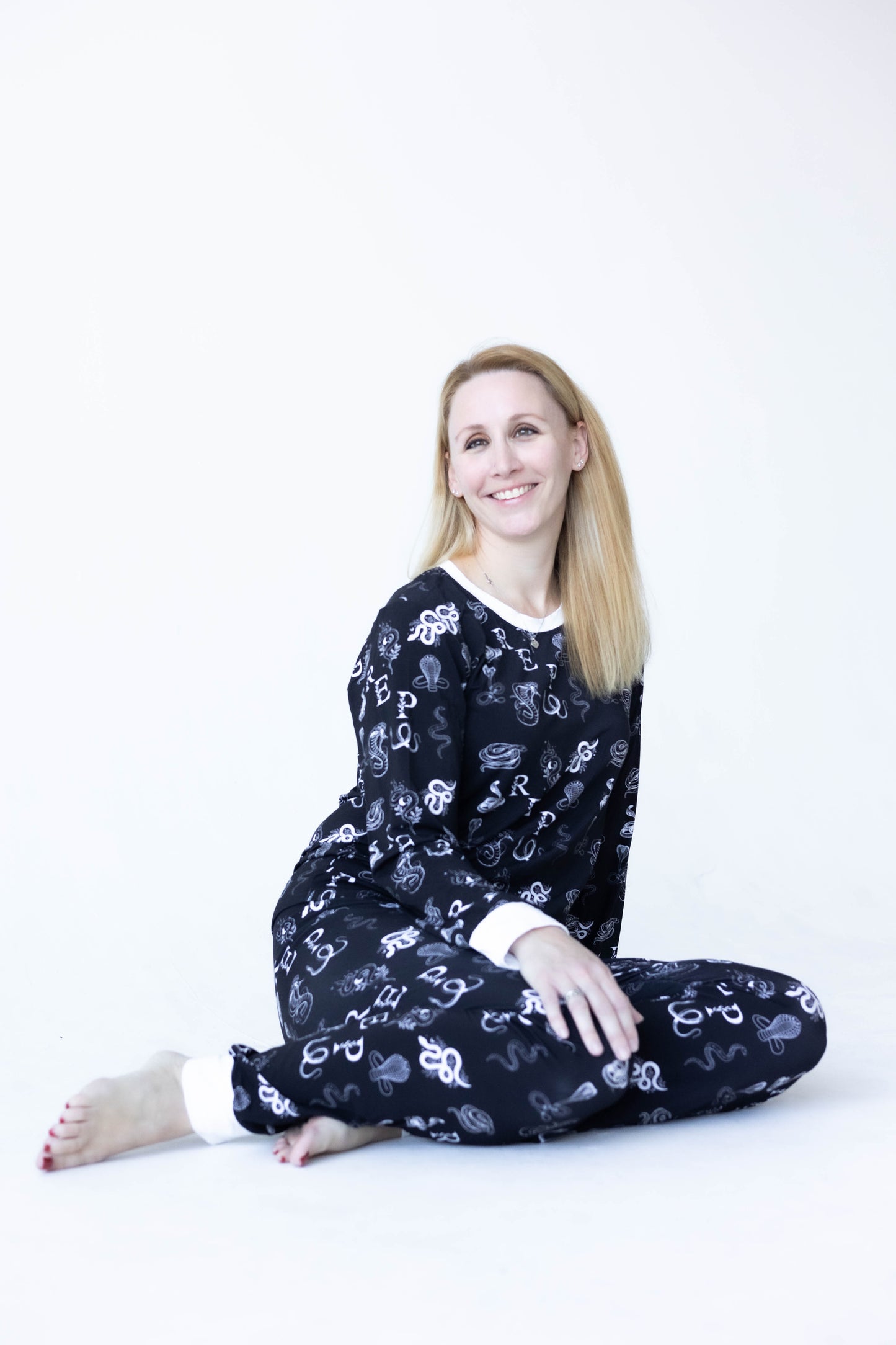 ADULT Women's Black Snakes Bamboo Pajama Set PREORDER - Bamboo My Baby