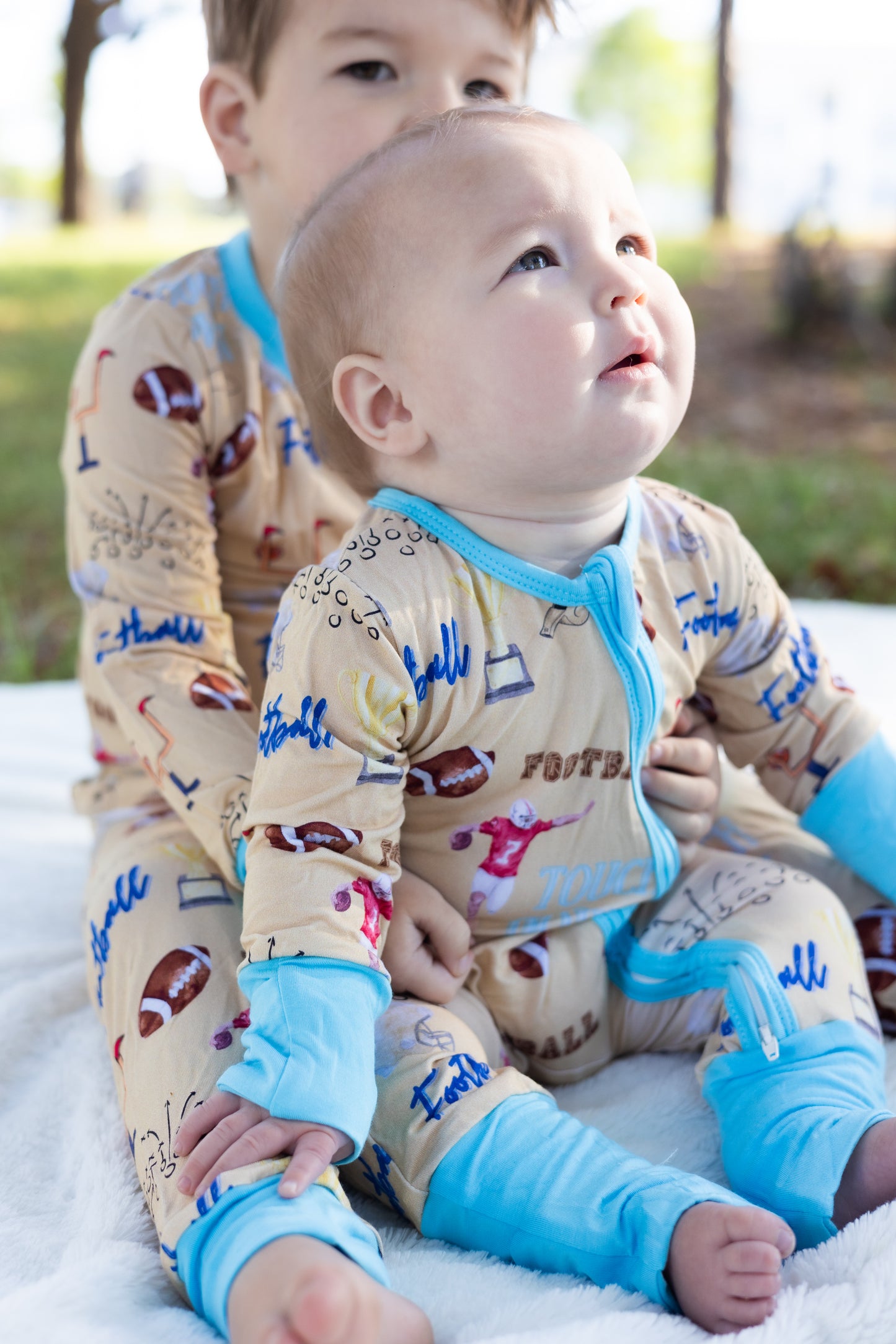 Football Touch Down Bamboo Pajama Set