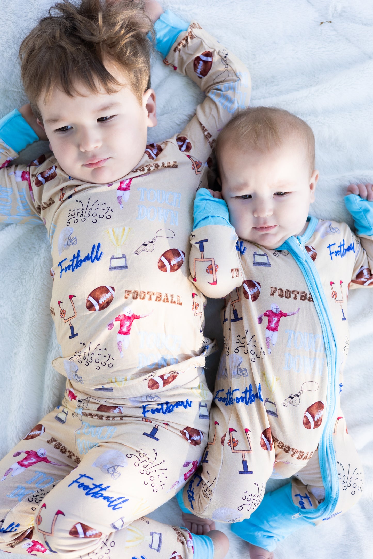 Football Touch Down Bamboo Pajama Set