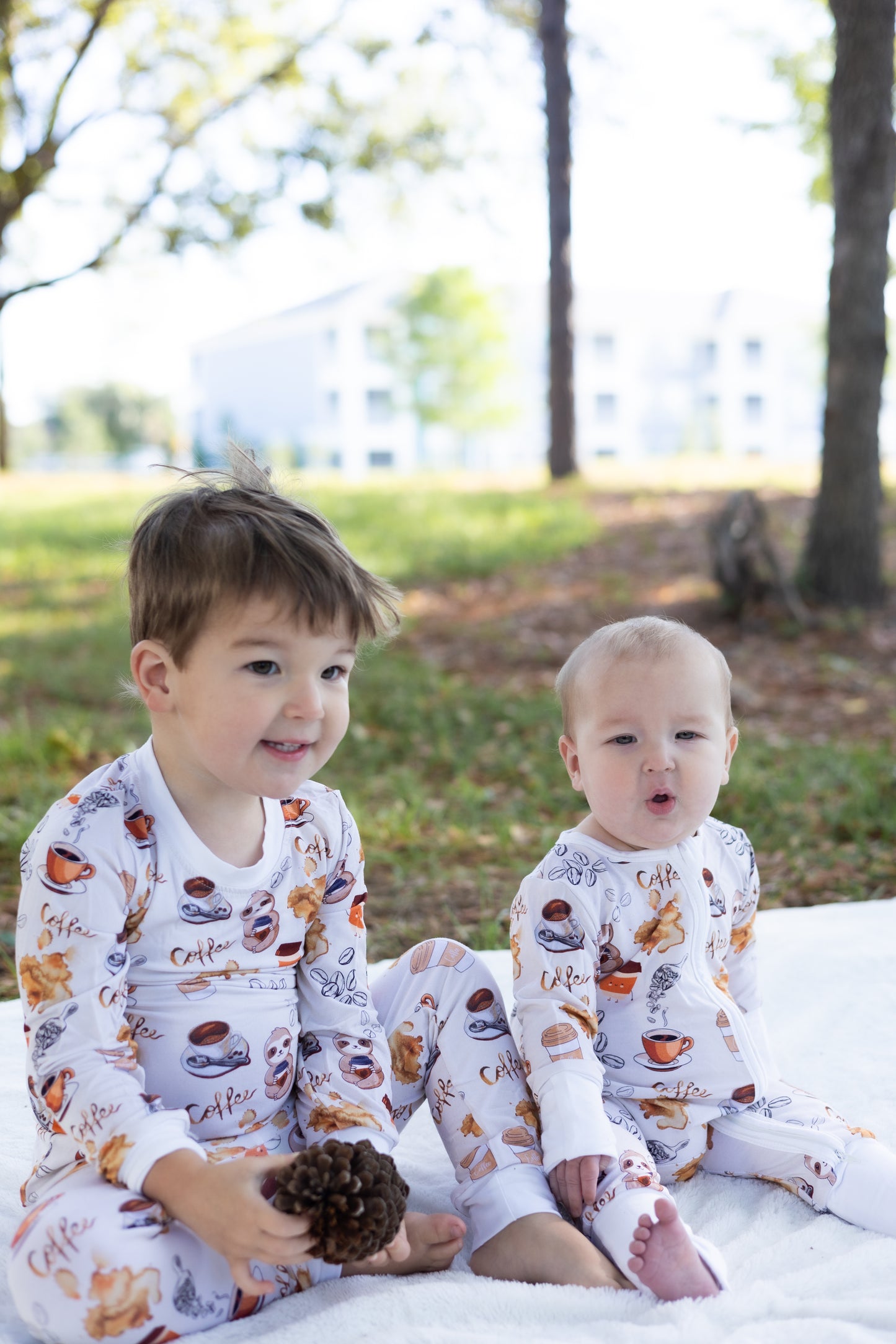 Coffee Beans Bamboo Pajama Set