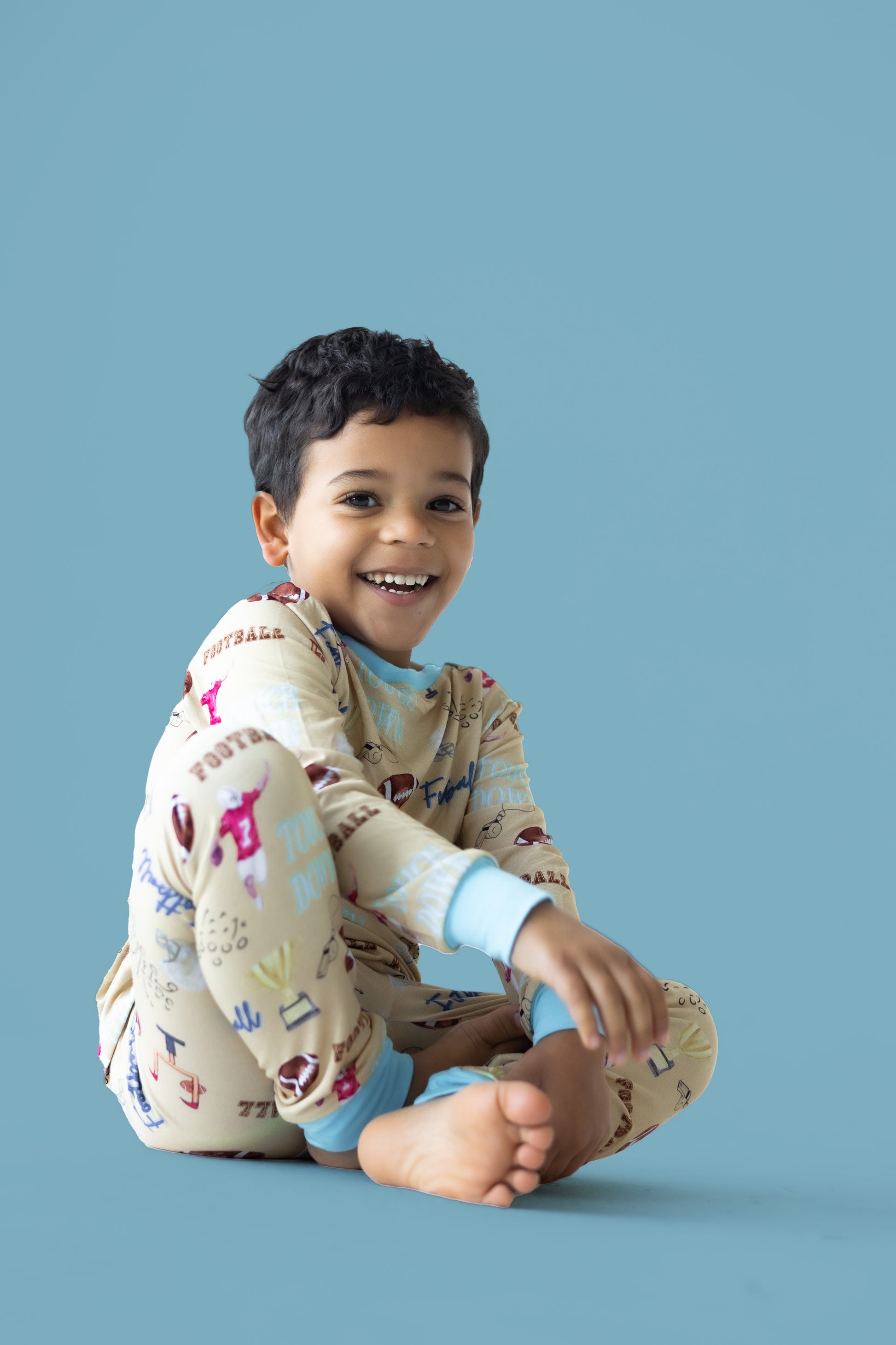 Football Touch Down Bamboo Pajama Set PREORDER - Bamboo My Baby