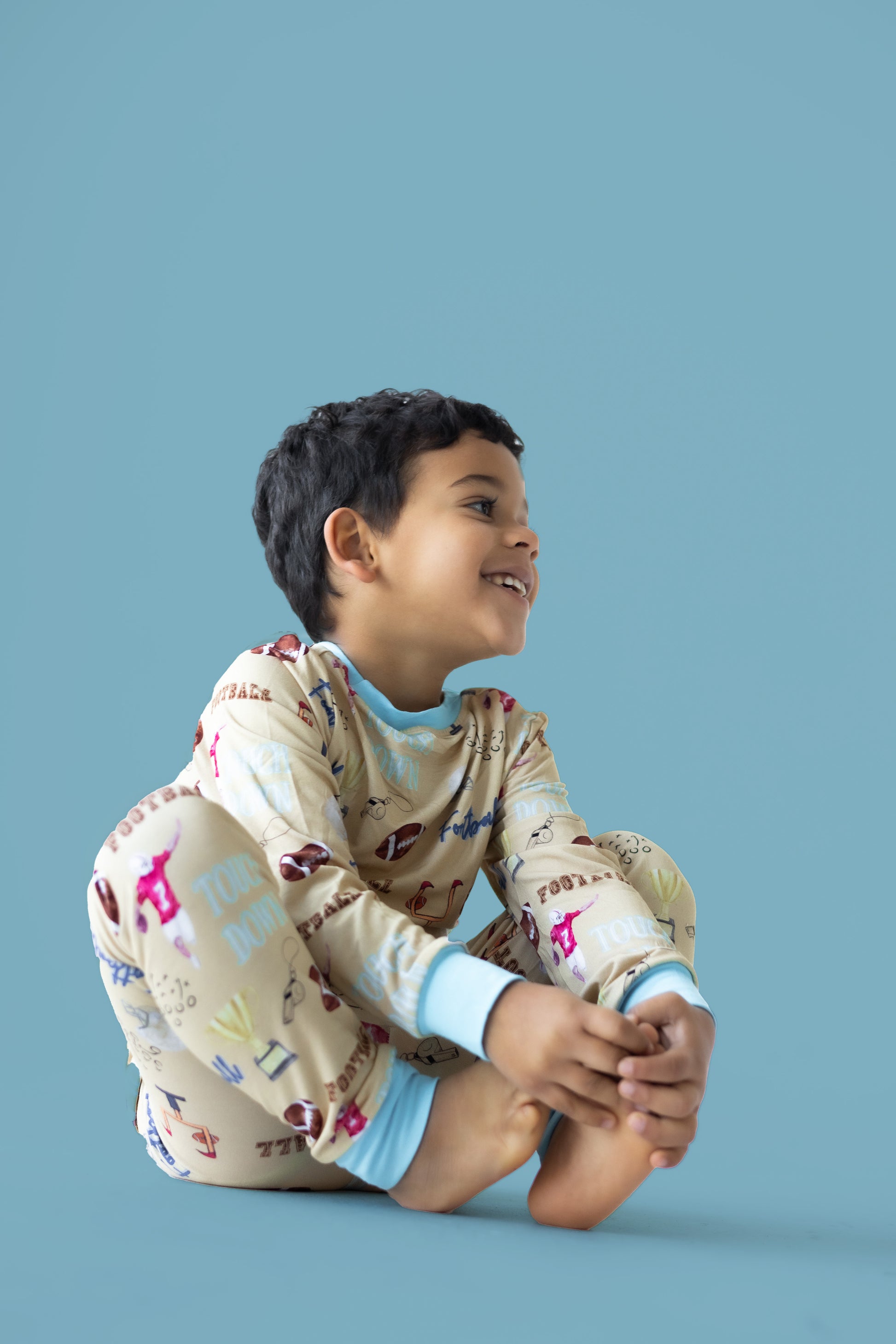 Football Touch Down Bamboo Pajama Set PREORDER - Bamboo My Baby