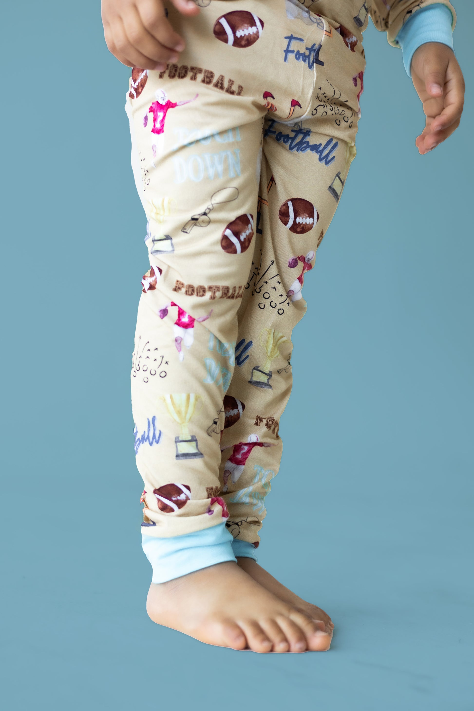 Football Touch Down Bamboo Pajama Set PREORDER - Bamboo My Baby