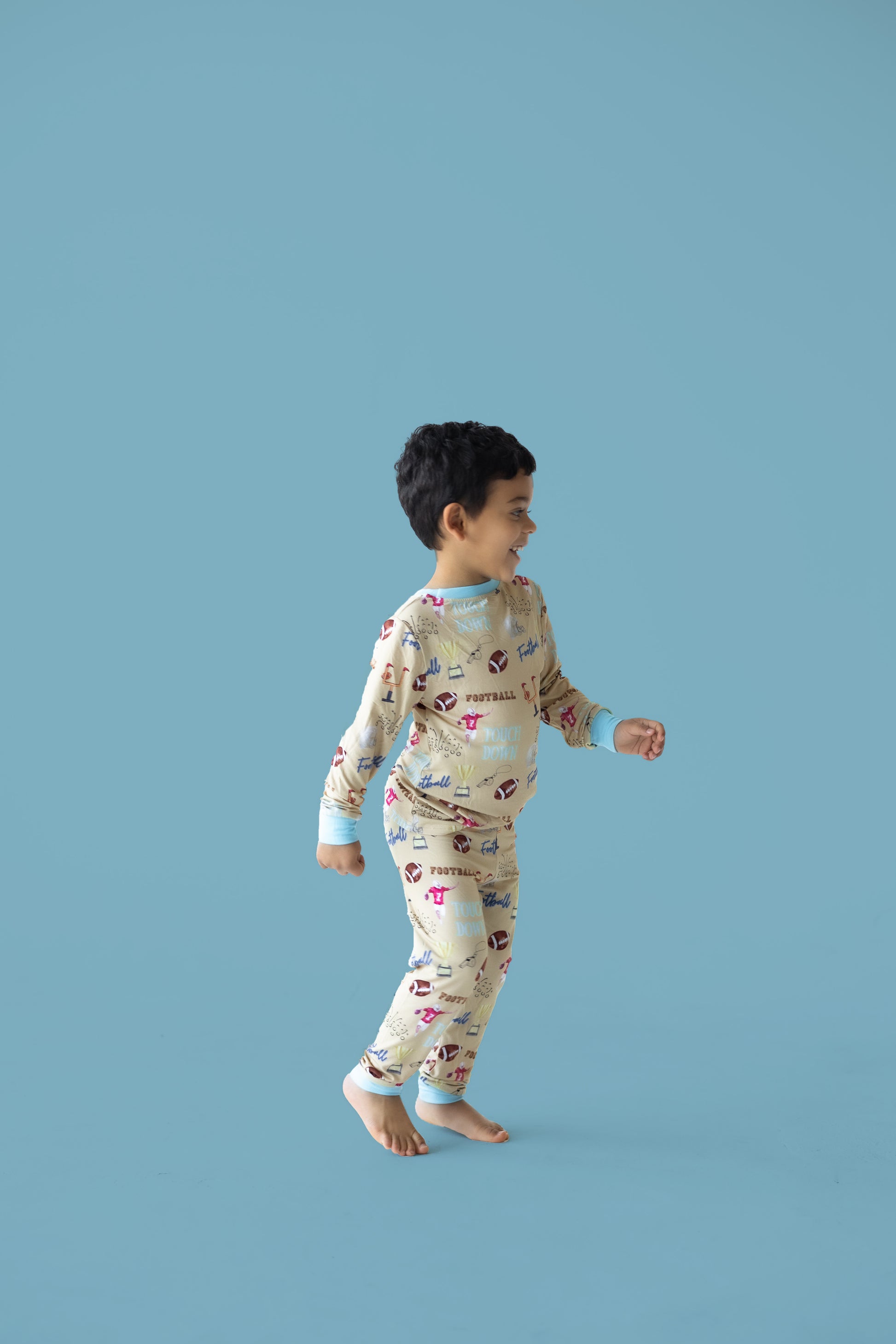 Football Touch Down Bamboo Pajama Set PREORDER - Bamboo My Baby