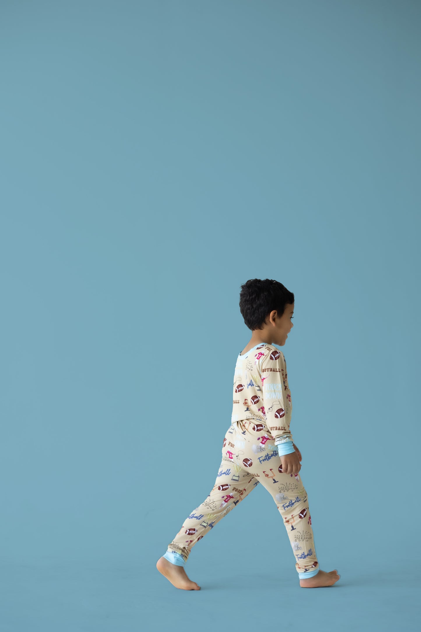 Football Touch Down Bamboo Pajama Set PREORDER - Bamboo My Baby