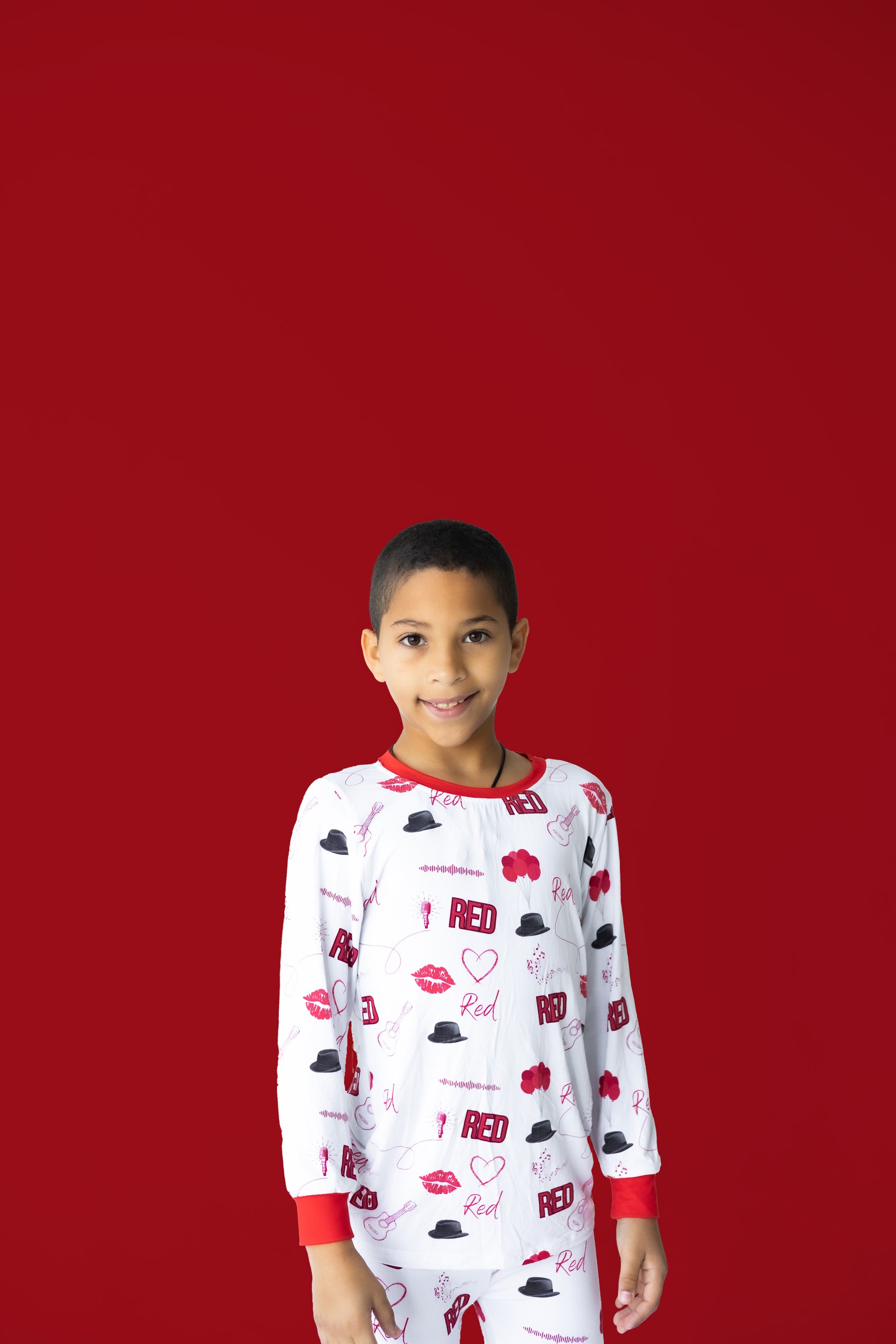 Red Lipstick Bamboo Pajama Set PREORDER - Bamboo My Baby