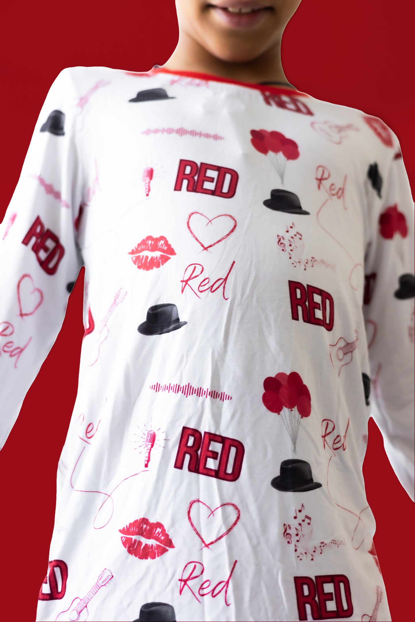 Red Lipstick Bamboo Pajama Set PREORDER - Bamboo My Baby