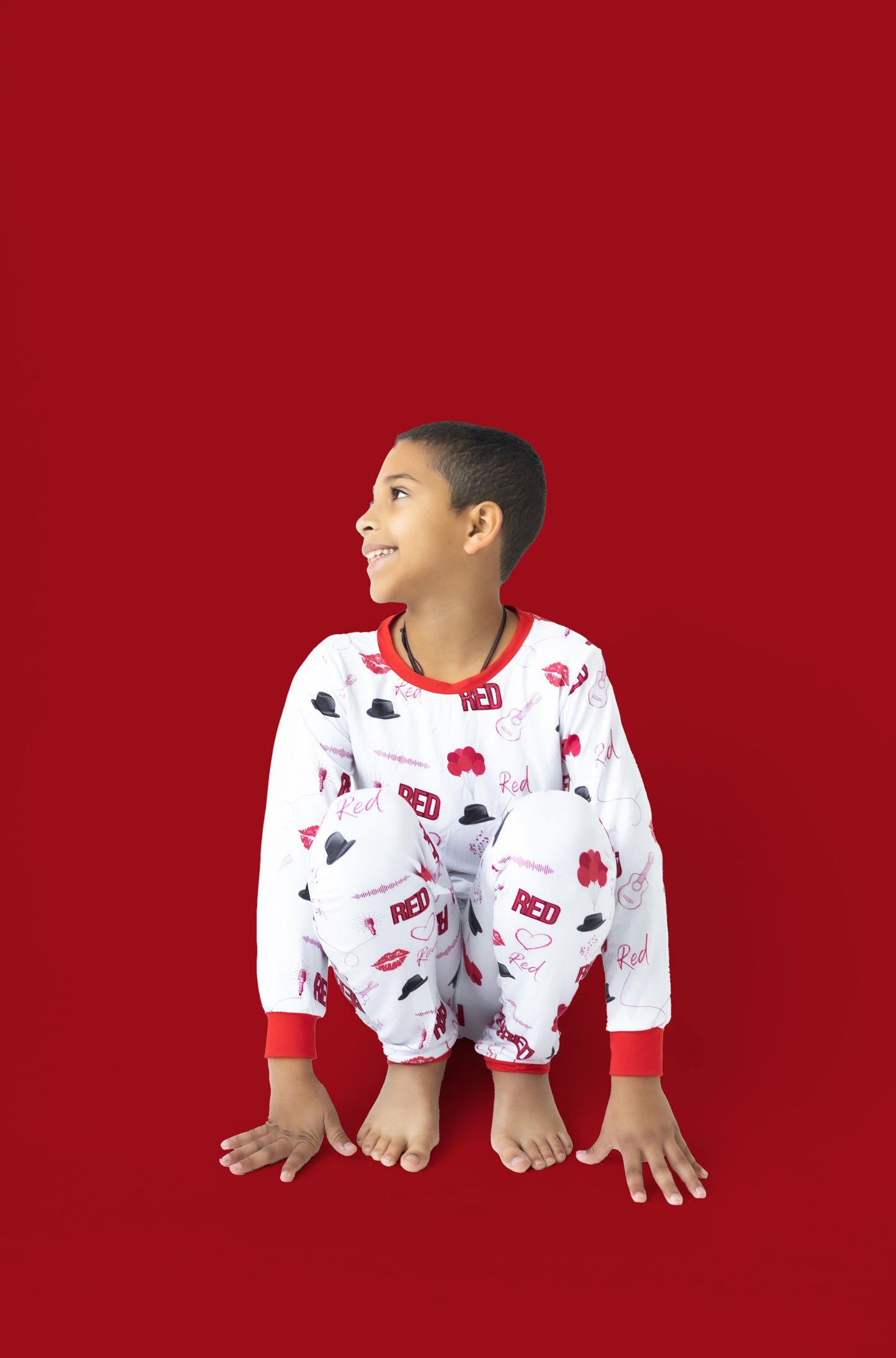 Red Lipstick Bamboo Pajama Set PREORDER - Bamboo My Baby