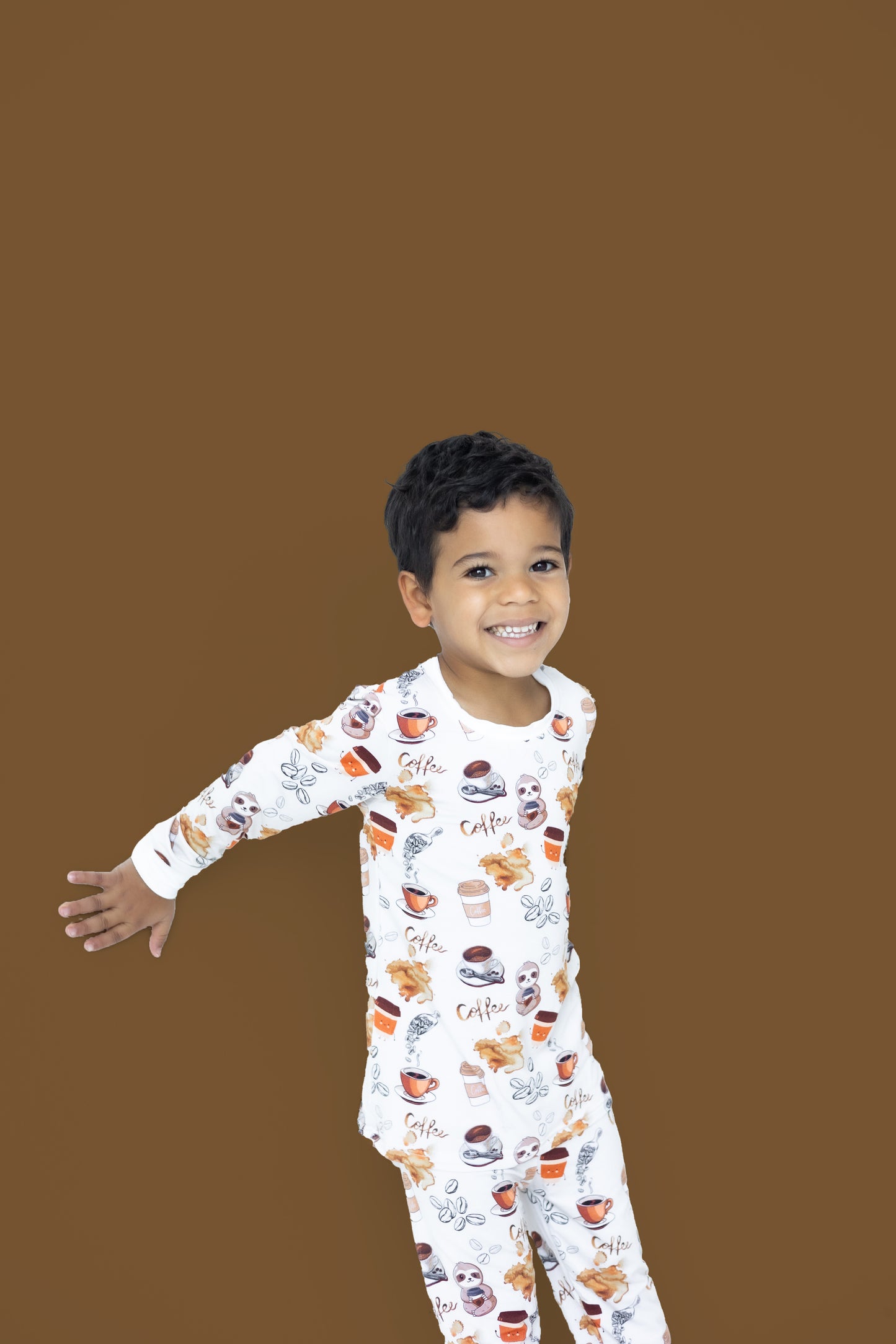 Coffee Beans Bamboo Pajama Set PREORDER - Bamboo My Baby
