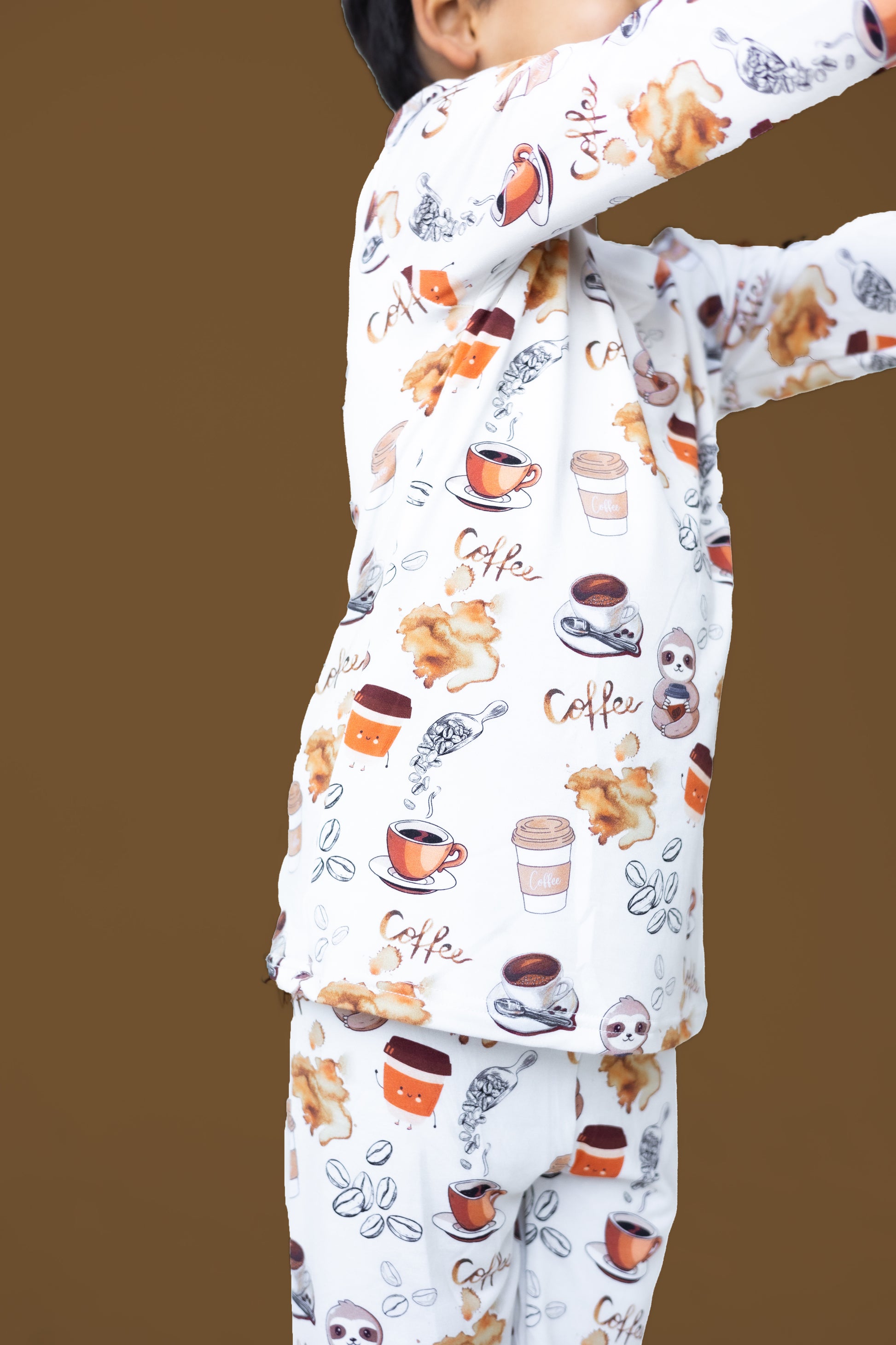 Coffee Beans Bamboo Pajama Set PREORDER - Bamboo My Baby