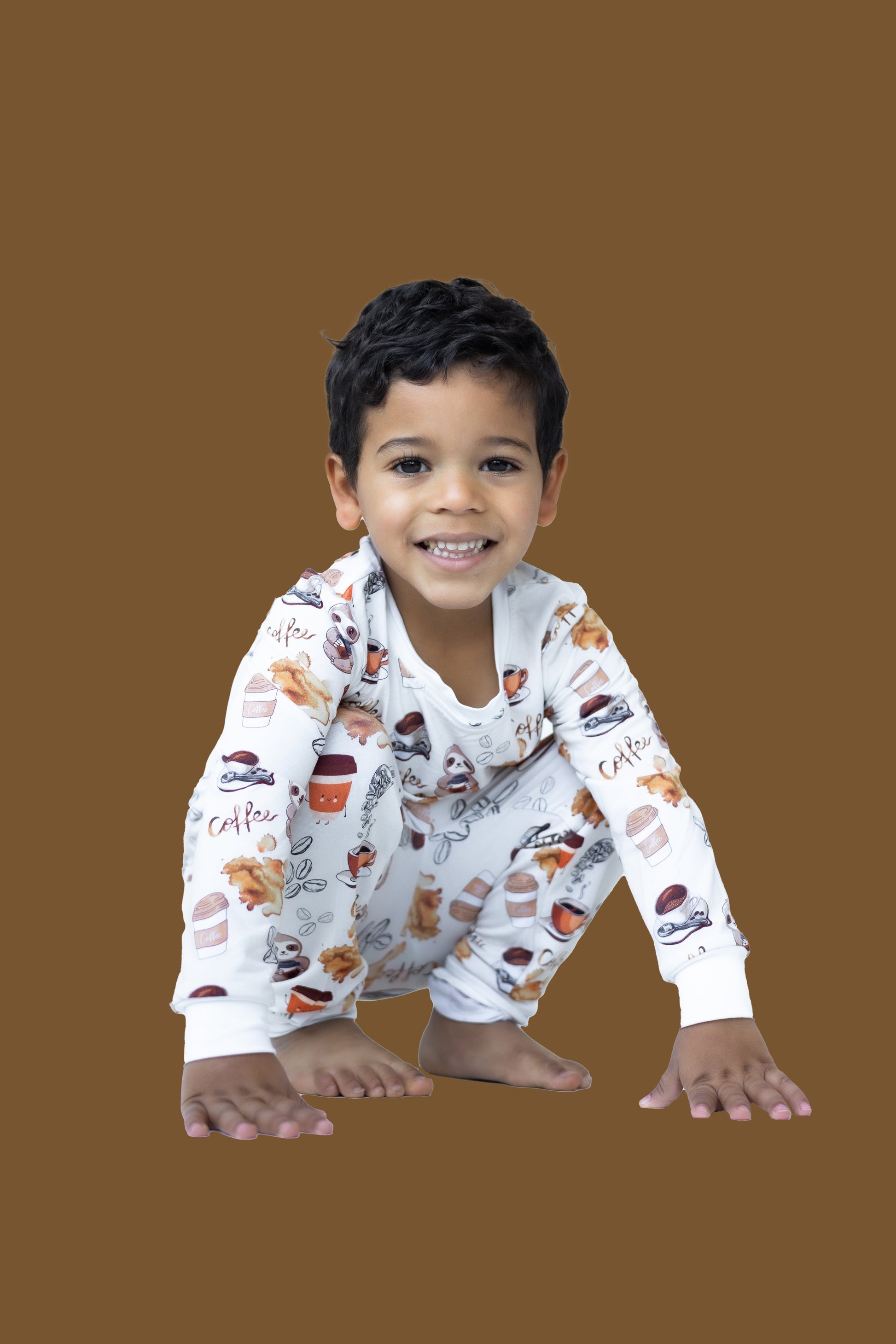 Coffee Beans Bamboo Pajama Set PREORDER - Bamboo My Baby
