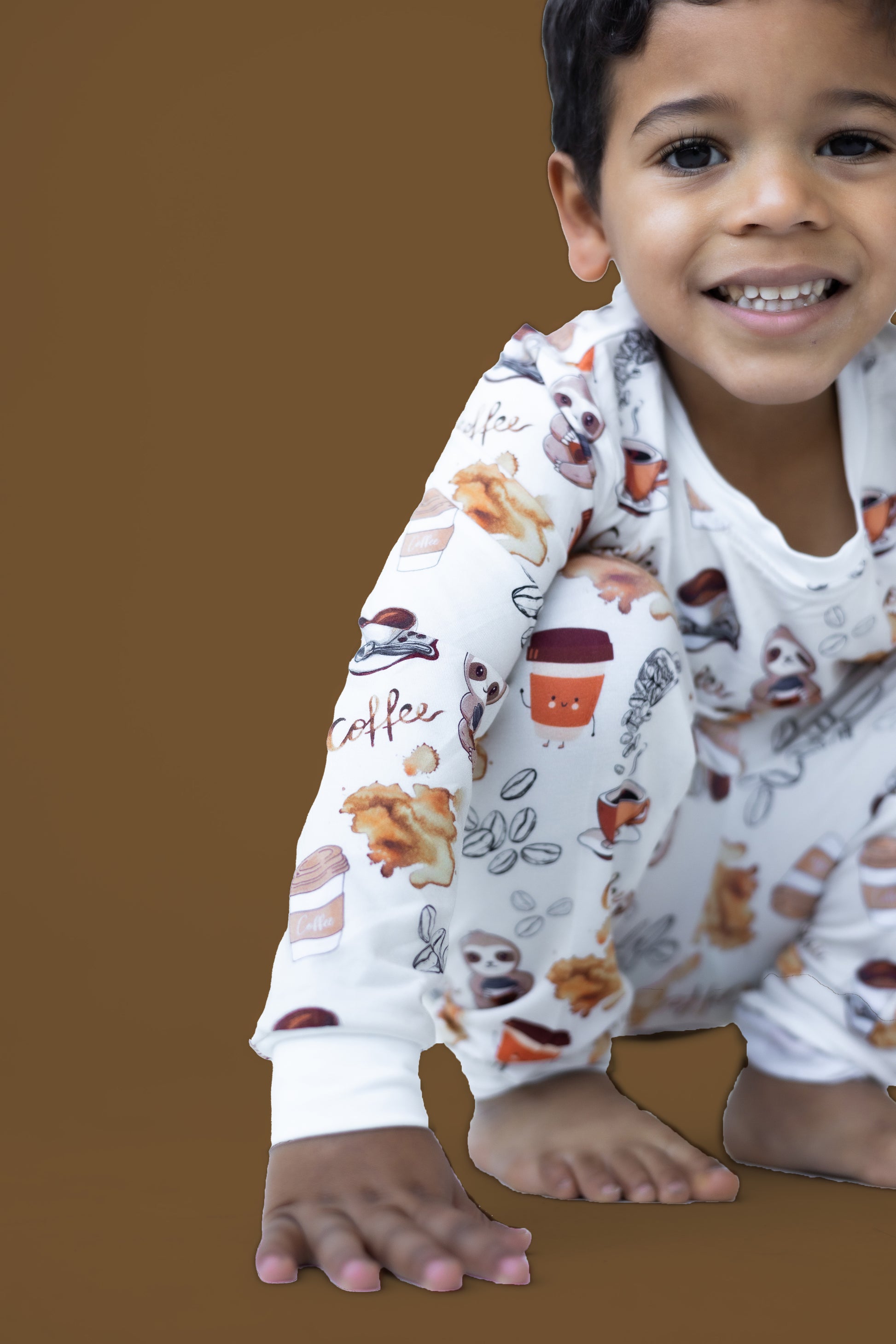 Coffee Beans Bamboo Pajama Set PREORDER - Bamboo My Baby