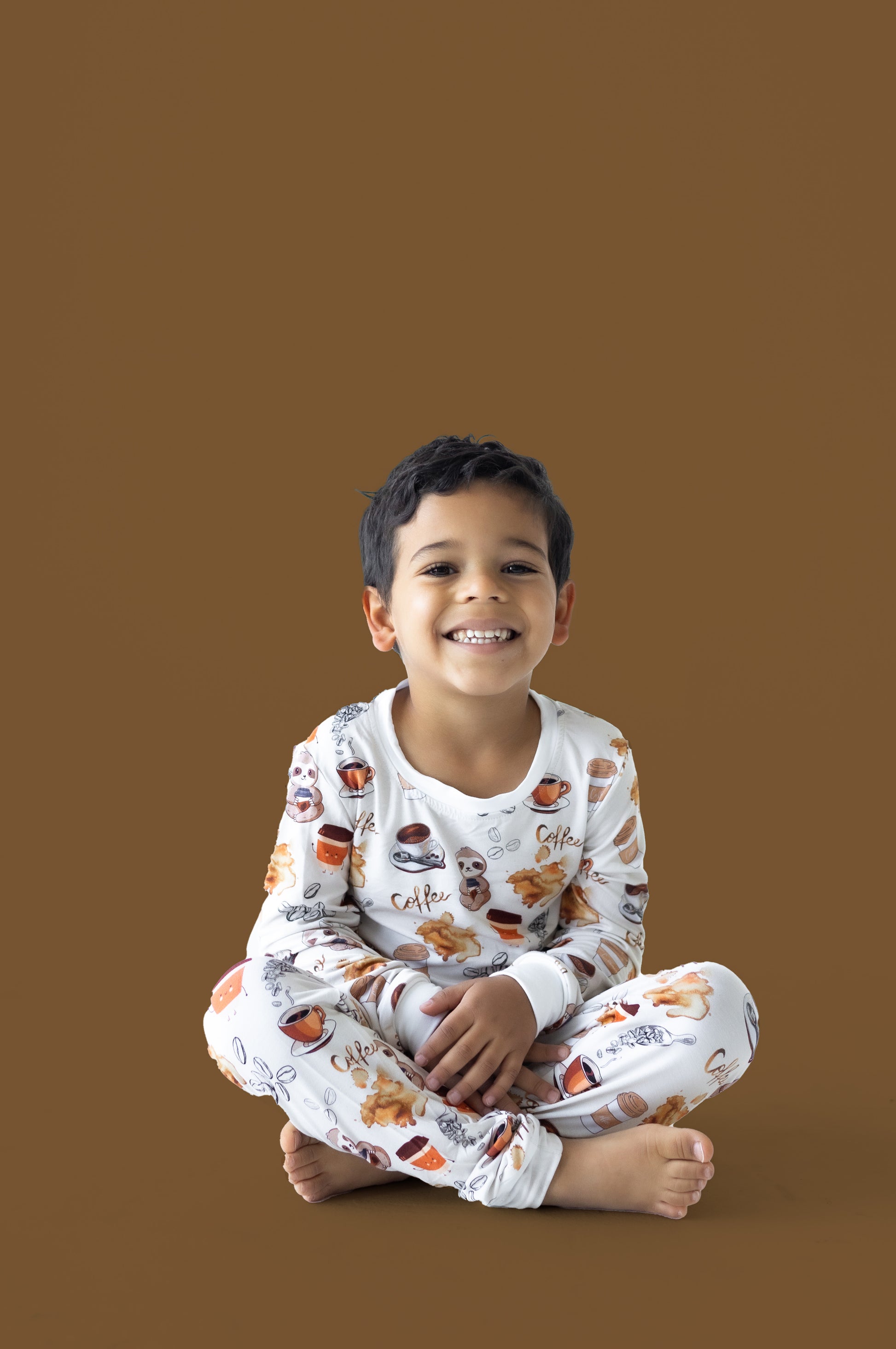 Coffee Beans Bamboo Pajama Set PREORDER - Bamboo My Baby
