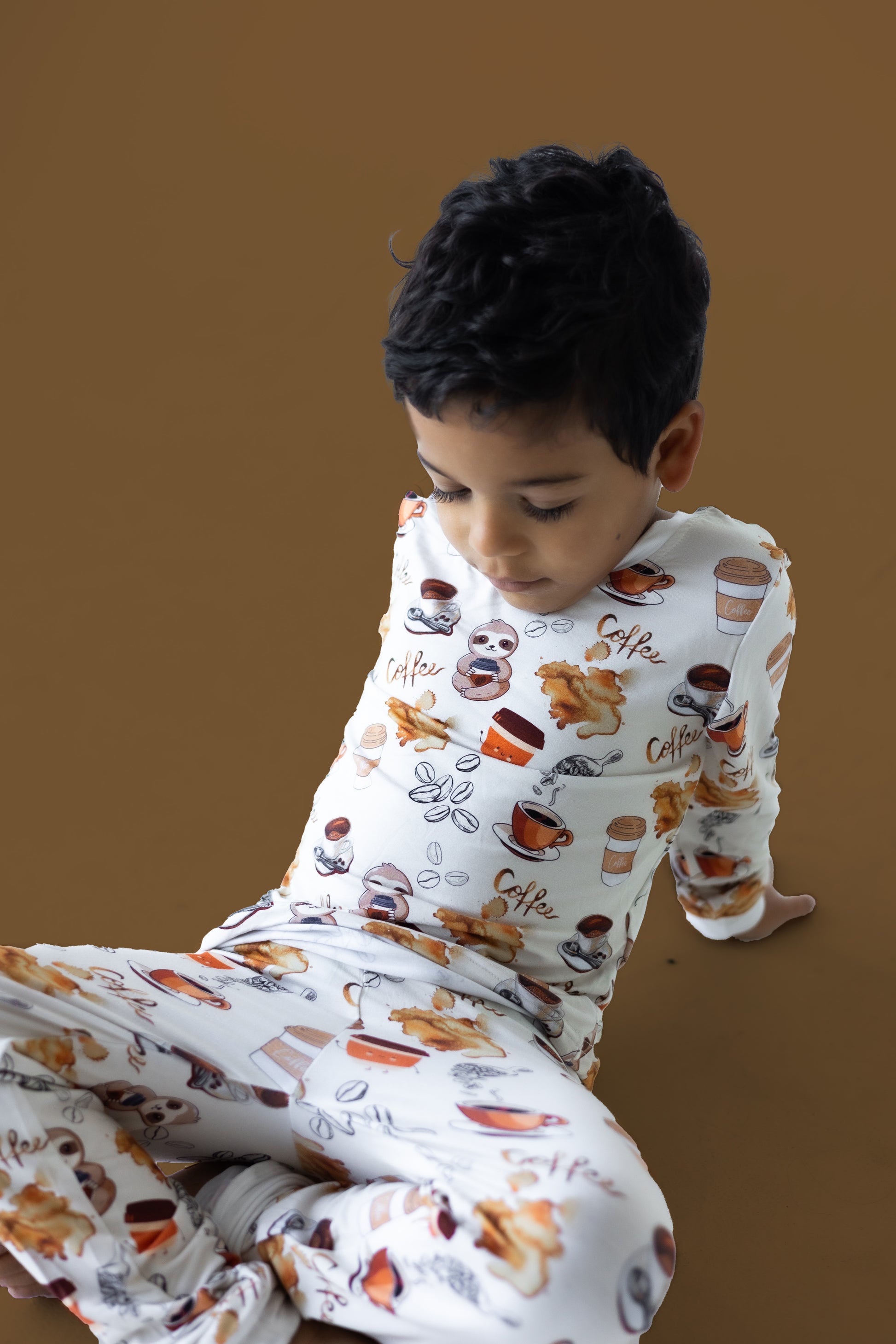 Coffee Beans Bamboo Pajama Set PREORDER - Bamboo My Baby