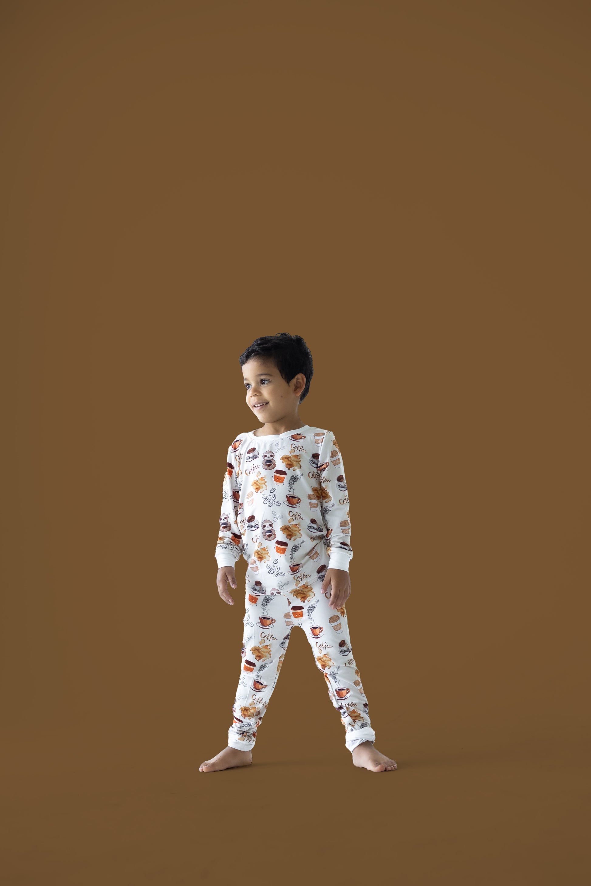 Coffee Beans Bamboo Pajama Set PREORDER - Bamboo My Baby
