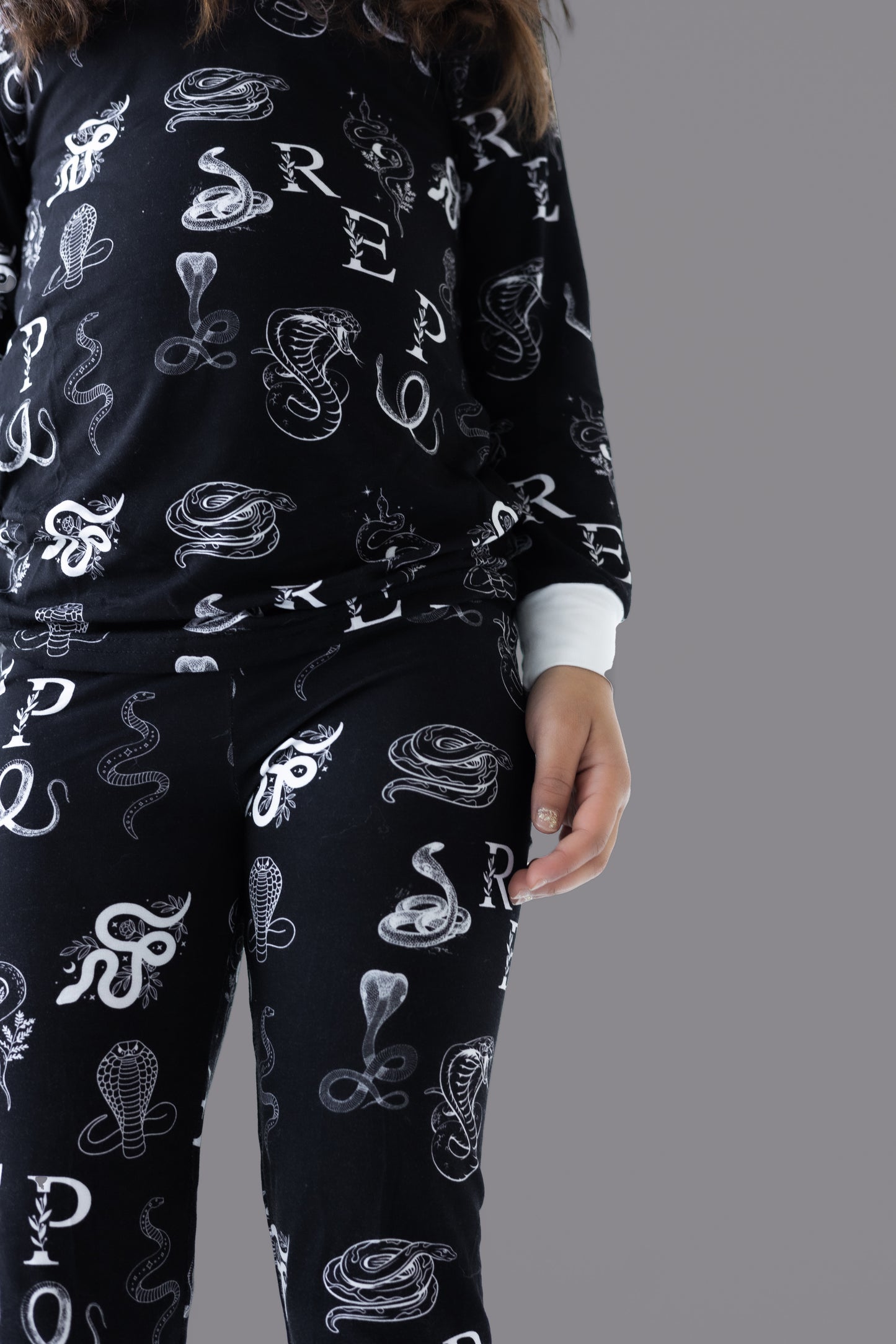 Black Snakes Bamboo Pajama Set PREORDER - Bamboo My Baby