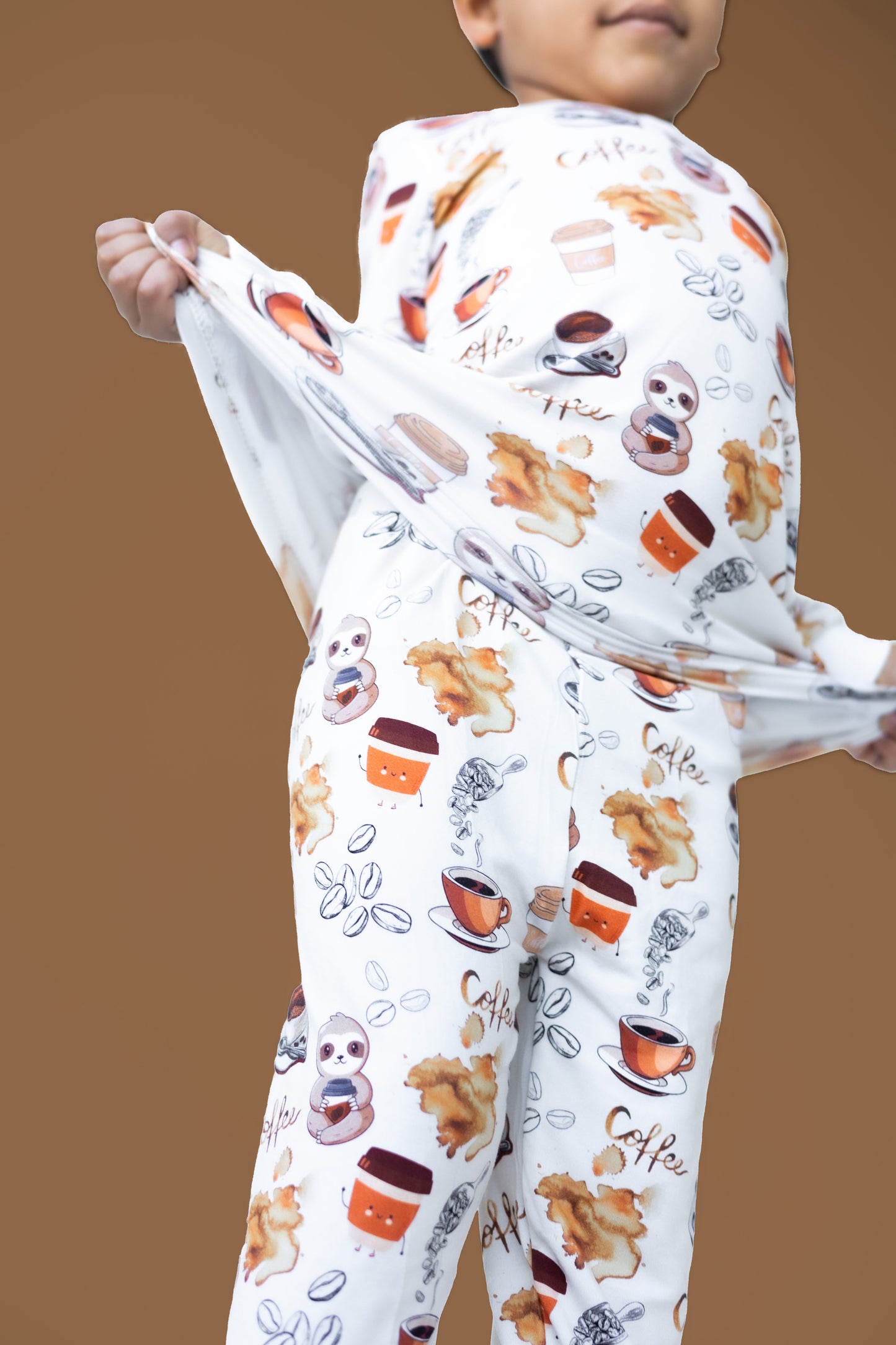 Coffee Beans Bamboo Pajama Set PREORDER - Bamboo My Baby