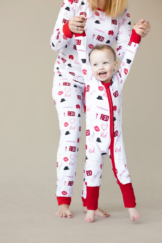 ADULT Women's Red Lipstick Bamboo Pajama Set PREORDER - Bamboo My Baby