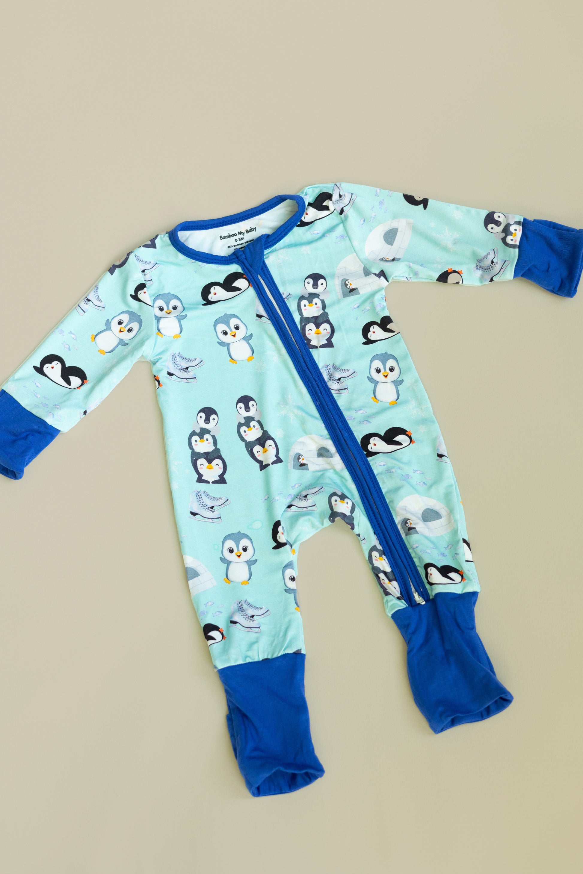 Penguin Ice Skater Bamboo Sleeper - Bamboo My Baby