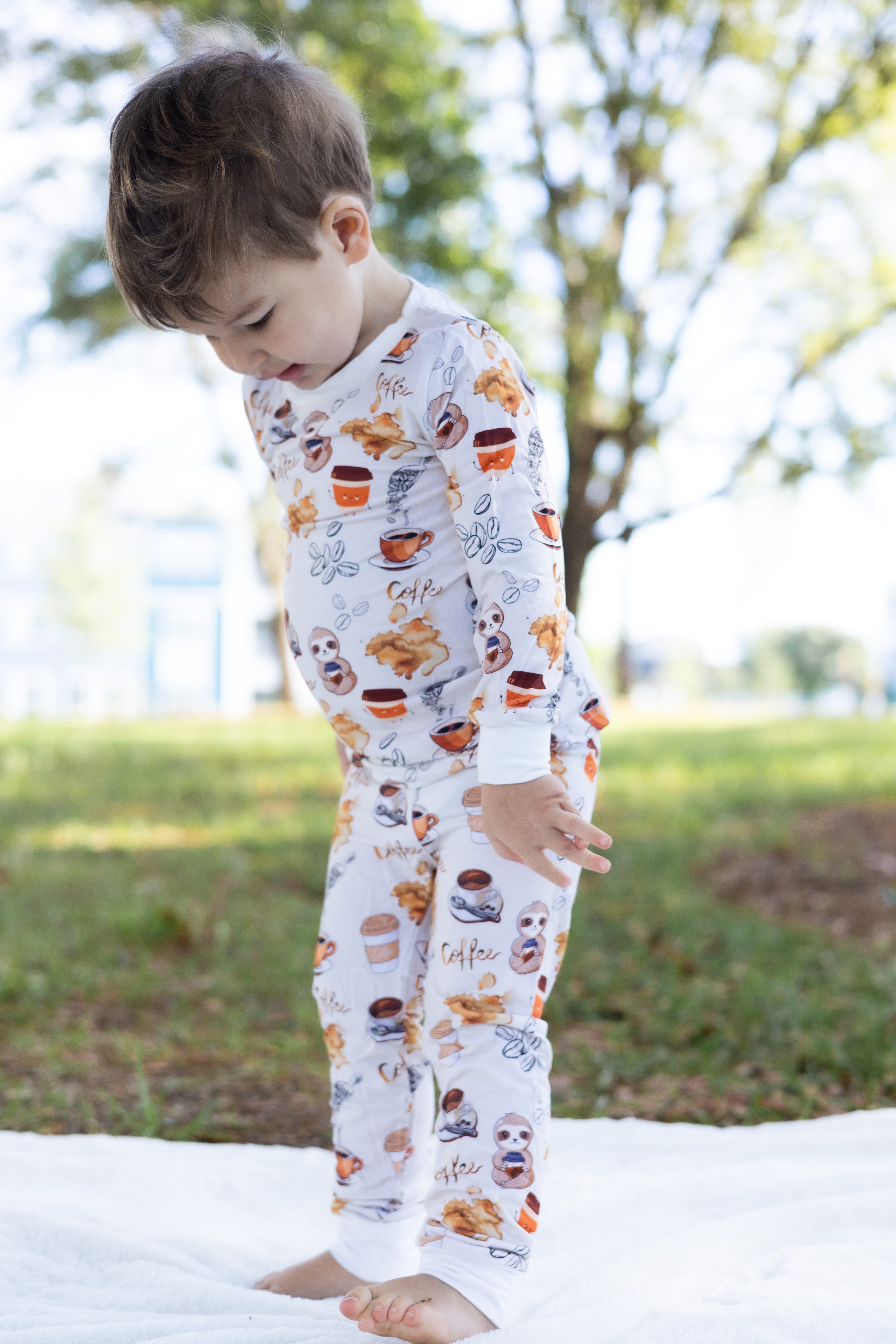 Coffee Beans Bamboo Pajama Set Bamboo My Baby