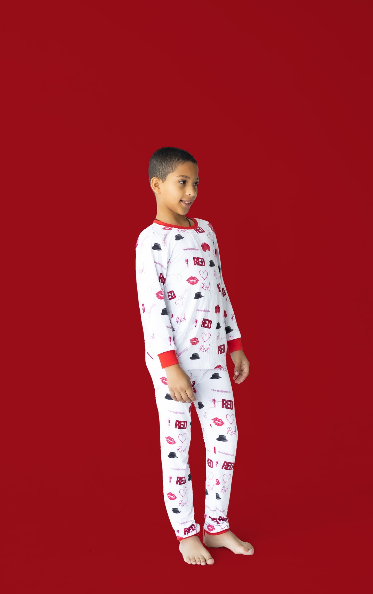 Red Lipstick Bamboo Pajama Set PREORDER - Bamboo My Baby