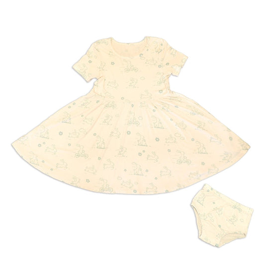 Go Go Bunny Bamboo Twirl Dress with Bloomer - Bamboo My Baby